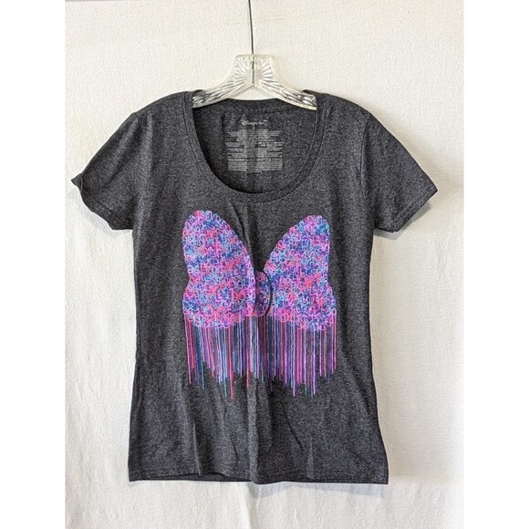 Disney Tops - Disney Minnie Mouse Bow Gray T-Shirt Women's Size Medium